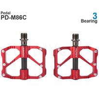 Promend MTB Ultralight Anti-Slip Aluminum Alloy Pedal PD-M86CTi 3 Bearing Black / Ti / Red M86C(Red)