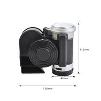 12V Black Snail Compact Dual Air Horn Sound Signal Car Air Horn For Car Vehicle Motorcycle Yacht Boat SUV Bike Train 12V juoda