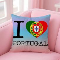 Portugal Por Flag Cushion Cover Eco-Friendly Odorless Healthy Pillowcase Soft & Comfortable Kid-Safe No Filling Peach skin 18*18(CM)-1Pcs