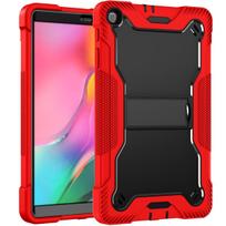 For Samsung Galaxy Tab A 8.0A7 lite A8 A9 S6 Lite S7/S8/S9 FE/Plus Ultra A9+ Case Kids Safe Armor Shockproof Hard PC Silicon Hybrid Stand Tablet Tab A 10.1" T510/515 raudona