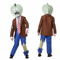 Kids Halloween Costume Zombie Character Role Play Outfit Long Sleeve Jacket Pants Tie and Headpiece Set for Dress Up L kava