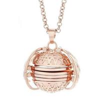 4 nuotraukų plaukiojantis medalionas pakabukas Karoliai Medaliono karoliai Magiška blyksnio dėžutė Karoliai Rose Gold
