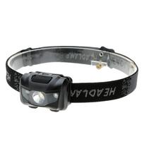 3W lengvas vandeniui atsparus LED priekinių žibintų žvejybos žibintas lauko apšvietimo LED stovyklavimo priekinis žibintas juoda