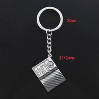 Naujas raktų pakabukas 32x24mm knyga Mirties užrašų pakabukai „pasidaryk pats“ vyriški automobilio raktų pakabuko žiedo laikiklis raktų pakabukas Suvenyriniai papuošalai Dovana sidabras