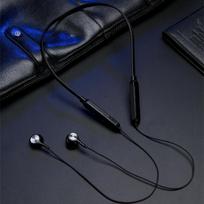 Naujos pakabinamos belaidės Bluetooth ausinės Magnetinės stereo sportinės ausinės IPX7 vandeniui atsparios belaidės ausinės su mikrofonu išmaniesiems telefonams juoda