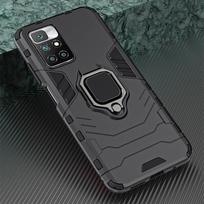 KEYSION atsparus smūgiams dėklas, skirtas Redmi 10 10 Prime Note 10 Pro 10T 5G žiedinio stovo telefono galinis dangtelis, skirtas Xiaomi POCO X3 GT M3 Pro F3 GT for Redmi 10 juoda