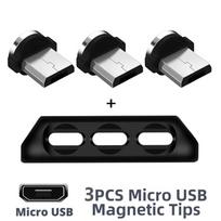 Magnetiniai antgaliai magnetiniam USB kabeliui, C tipo mikrokištukas, skirtas iPhone su dėžute 3PCS