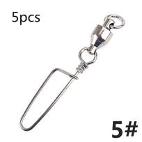 Nerūdijančio plieno rutuliniai guoliai žvejybos suktukai Snap 1-10 # Riedėjimo jūrinės žvejybos suktukai Snaps Jungtis Žvejybos priedai 55kg-55mm-5pcs