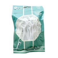 Polimerinis dantų siūlas, nešiojamas dantų krapštukas, lankelio formos dantų krapštukas 30 pcs