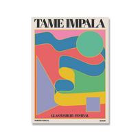 Tame Impala Glastonbury Didelis plakatas Vintažinis spalvingas drobės tapyba Retro sienų paveikslai gyvenamojo kambario namų dekoravimui be rėmelių A4 21x30cm No Frame