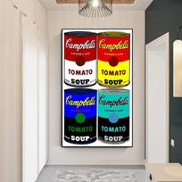 Aliejinė tapyba, atspausdinta ant drobės Andy Warhol Campbell's Soup Klasikinis sienų menas Drobės paveikslai Sienų nuotraukos svetainės dekoravimui 21cm×30cm NoFrame