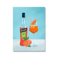 Alcohol Cocktails Wall Art Canvas Painting Bar Cart illustration Posters And Prints Wall Pictures For Kitchen Living Room Decor 21*30cm white