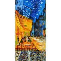 Kavinė Terasa Naktį Van Gogas Garsios tapybos drobės Tapyba Plakatai ir spaudiniai Sienų meno paveikslėliai namų dekoravimui be rėmelių 20x40cm Unframed brandeis mėlyna spalva