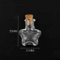 10 vnt. mini stikliniai buteliai su kamštiniais kamščiais, skaidrios palinkėjimų dovanos, gydančios laimingos, dreifuojančios tuščios mažytės stiklinės