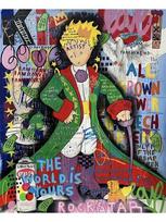 Mažojo princo grafiti plakatai drobės tapyba populiarus animacinis pop art'as gatvės sienos paveikslas svetainei namų dekoravimui 21x30cm No Frame