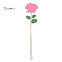 Rose Bookmark Išskirtinis metalinis knygos puslapių laikiklis Mokytojo padėkos dovana skaitymo mėgėjams Valentino diena rožinė