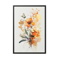 Gėlių menas Akvarelė Plakatai Estetika Spalvingos gėlės Drobės Tapyba Spaudinys Sienų Menui Namų apdaila Virtuvės kambario dekoras 21cm×30cm NoFrame beige