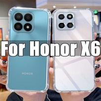 Skaidrus telefono dėklas, skirtas Huawei Honor X6 TPU permatomas dėklas Honor X 6 Honorx6 6.5  VNE-LX1 smūgiams atsparūs ir įbrėžimams dangteliai For Honor X6 gryna