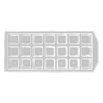 1 vnt. 21 grotelės storina plastikinę ledo kubelio formą, daugkartinio naudojimo viskio ledo padėklo formele one size white