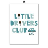 Train Truck Excavator Car Alphabet Name Custom Nursery Wall Art Canvas Painting Posters And Prints Pictures For Kids Room Decor 21cm×30cm NoFrame