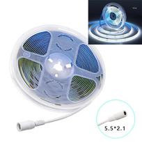 12V 24V COB LED juostinė lemputė 320LED/M didelio tankio lanksti 8mm FOB juostiniai žibintai 5M 10M RA90 šilta gamta šalta balta linijinė juostelė 12V 1M【DC】 balta