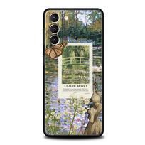 Claude Monet Meno Telefonų dėklas Samsung Galaxy S24 S23 Ultra S22 S21 S20 FE 5G S10 S10E S9 Plus S8 Silikoninis Juodas Dangtelis Bamperis Samsung S8 gray