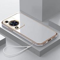 Dėklas Huawei nova Y72 Huawei Nova Y72 Dangtelis Huawei nova y72 Prabangus Kvadratinis Padengtas Telefono Dėklas Smūgiams Atsparus Galinis Dangtelis Huawei nova Y72&Case & Strap