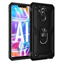 Smūgiams atsparus dėklas Huawei Mate 20 Lite telefonui, dėklas-dangtelis, karinis šarvuotas, apsaugantis nuo kritimo, su žiediniu laikikliu, magnetinis telefono dėklas Mate20 Lite for Mate 20 Lite
