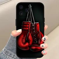Boxing Gloves Phone Case For iPhone Mini 11 12 13 14 15 Pro XS Max X Plus SE XR Black Soft Shell iPhone15plus