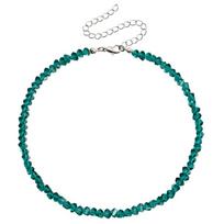 Daugkartinio kirpimo stiklo krištoliniai netaisyklingi karoliukais papuošti „Choker“ karoliai moterims, skaidrūs vintažiniai korėjietiški apykaklės papuošalai su kakleliu šviesiai žalios spalvos