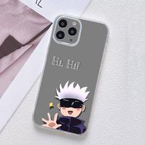 skirtas Motorola Moto Edge 40 30 neo G54 G24 G84 iPhone 15 14 Xiaomi Redmi Note 13 12 11 Pro Samsung Galaxy A54 Jujutsu Gojo Satoru Kaisen Hot Phone Case for Moto One Macro rausvai ruda