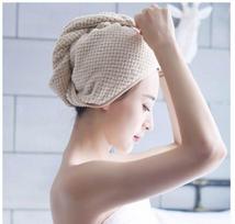 Turban Twist Dry Shower Mikropluošto plaukų apvyniojamas rankšluosčių dangtelis Drying Bath SPA galvutė smėlis