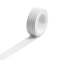 10M juodai balta tinklelis Washi Tape Japoniškas popierius DIY Planner Maskavimo juosta Lipnios juostos Lipdukai Dekoratyvinės raštinės reikmenų juostos balta