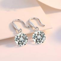 Women Simple Popular Long Crystal Statement Drop Earrings Ear Jewelry
