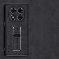Prabangus avikailio odinis telefono dėklas, skirtas Xiaomi Redmi Note 14 Pro Plus 14pro Note14 matinis plonas silikoninis minkštas kraštas, stovo laikiklio apsauga galinis dangtelis Redmi Note 14Pro plus juoda