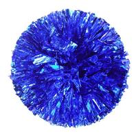 1vnt plastikinė dviguba skylė rankena Cheerleader Pom Poms Metallic Streamer Club Sport A3 blue