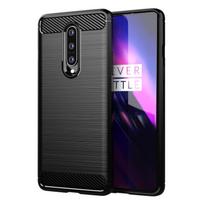 Oneplus 8 1+8 silikoninis dėklas prabangus anglies pluošto odos dėklas Oneplus8 One Plus 8 minkštas telefono dėklas Oneplus 8 juoda