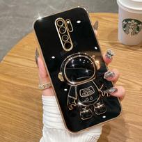 Note8pro Astronaut Holder Plating Case On For Xiaomi Redmi Note 8 Pro 8t 9 9s 8pro 7 7pro Silicone Stand Cover Redmi9 Note8 2021 Redmi 9t black