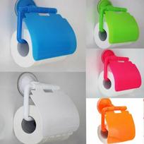 Toilet Paper Holder Suction Cup Tissue Roll Stand Bathroom Rack Random Color JM08 ARI