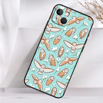 Mielas animacinis pelėdos dėklas iPhone 14 13 12 11 16 15 Pro Max Mini dangtelis X XR XS 8 7 14 16 15 Plus priedai iPhone 16 Pro
