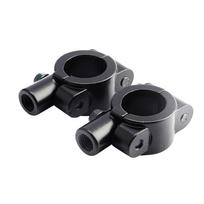2 vnt. Juodas Universalus Motociklo Vairo Veidrodžio Laikiklis 10mm 78  Aliuminio Spaustukas black