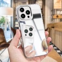 Makiažo veidrodėlio dėklai telefonams iPhone 11 13 XR 15 Pro Max 12 14 Pro Max dėklas iPhone 16 XS Max Apsauginis dėklas Veidrodėlis Išskirtinis Animacinis Atsparus vandeniui iPhone 11 Pro Max sidabras