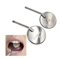 1vnt dantų burnos veidrodėlis su rankena nerūdijančio plieno burnos atšvaitas 2.2CM gray