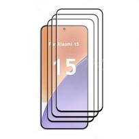 3 vnt. Stiklas Xiaomi 15 Grūdintas stiklas Xiaomi 15 Stiklas Visas dengiantis Ekrano apsauginė plėvelė Xiaomi 15 juoda