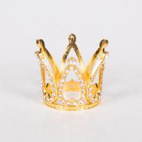 Mini Diamond Crown Cake Toppers: Little Princess & Heart Flags.