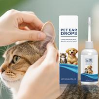 Universalus ausų valiklis šunims ir katėms, raminantis ausų valiklis mažina kvapą, diskomfortą, naminių gyvūnų ausų valiklis, 60 ml(1 vnt) One Size