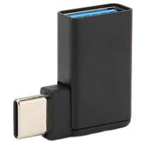 USB į USB C adapteris 90 laipsnių moteriškas į vyrišką, „Plug and Play“ USB į USB C jungtis PC nešiojamam kompiuteriui