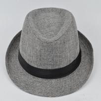 Vyriška Fedora Džiazo Medvilnės ir Lino Gryna Skrybėlė Tėčio Skrybėlė Imituoto Lino Kepuraitė Nuo Saulės Kepurė Nuo Saulės Balta Skrybėlė Vestuvių Fedora Skrybėlė LS pilka