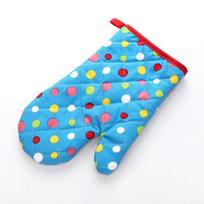 Polka Dot Heat-Resistant Oven Gloves In Multiple Colors for Safe Kitchen Cooking and Baking mėlyna