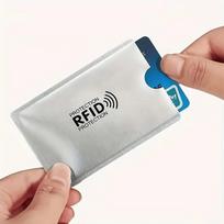 RFID Blocking Card Holder, Aluminum Metal Wallet, Credit Card Protector, Slim Minimalist Wallet for Men Women balta